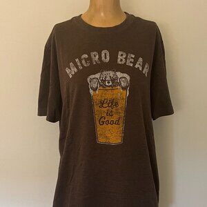 Life is Good Micro Bear Men's Crusher T-Shirt in Size Large
